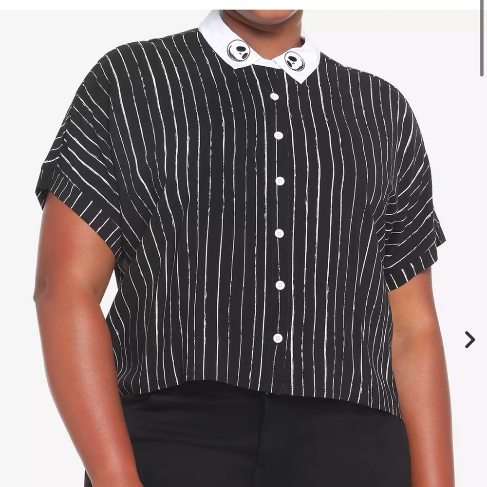 Pine strip button up blouse